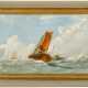 Ein Paar kleinformatige Gemälde mit maritimen Motiven, deutsch/Niederlande, 19. Jahrhundert - Foto 1