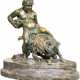 Bacchus auf Ziegenbock, Bronze auf Marmorsockel, um 1900 - Foto 1