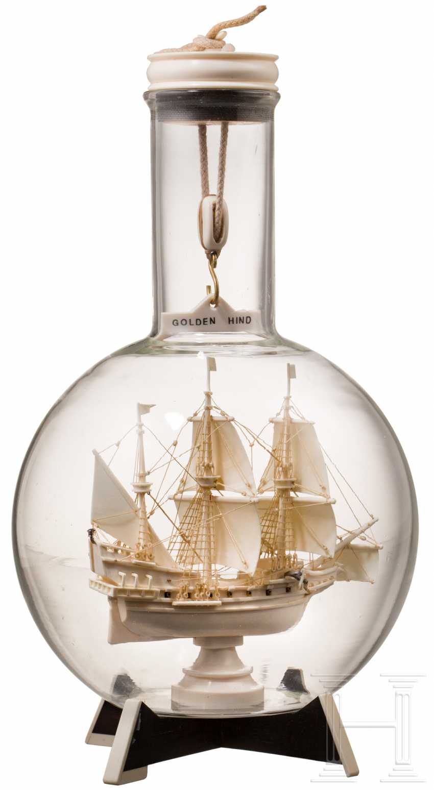 Model Golden Hind Ship On Stand Made From Wood Lots Of Detail maritime