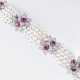 Außergewöhnliches Vintage Perlen-Brillant-Armband mit natürlichen Rubinen - photo 1