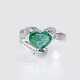 Brillant-Ring mit Herz-Smaragd - Foto 1