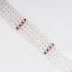 Perlen-Armband mit hochfeinem Rubin-Brillant-Besatz - Foto 1