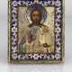 Christ Pantocrator in a Silver-Gilt and Cloisonne Enamel Oklad - фото 1