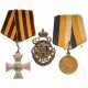 Abzeichen des 1. Eisenbahnregiments, St. Georgs-Kreuz für Nichtchristen, Medaille zum 300-jährigen Jubiläum der Romanov-Dynastie, Russland, um 1910/15 - Foto 1