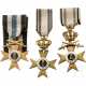 Drei Militär-Verdienstkreuze 1. Klasse, eine Bandschärpe - Foto 1