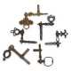 Uhrenschlüssel: Konvolut äußerst seltener Spindeluhren-Kurbelschlüssel, um 1700, sog. "Cranks" - фото 1