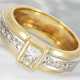 Ring: hochwertiger Diamantring in Bicolor-Optik, insgsamt ca. 0,67ct, 18K Gold, Handarbeit - Foto 1