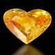 Saphir: sehr schöner und wertvoller, unbehandelter orange-gelber Saphir in Herzform von 7,29ct, gemmologisches Gutachten - Foto 1
