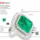 Ring: bedeutender Platinring mit kolumbianischem Smaragd von herausragender Qualität und Diamantbesatz, Smaragd von fast 20ct, mit GRS Expertise von 2019 - Foto 1