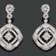 Paar elegante Diamantohrgehänge in Ajour - Foto 1