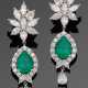 Paar prachtvolle Smaragd-Diamant-Ohrgehänge - photo 1