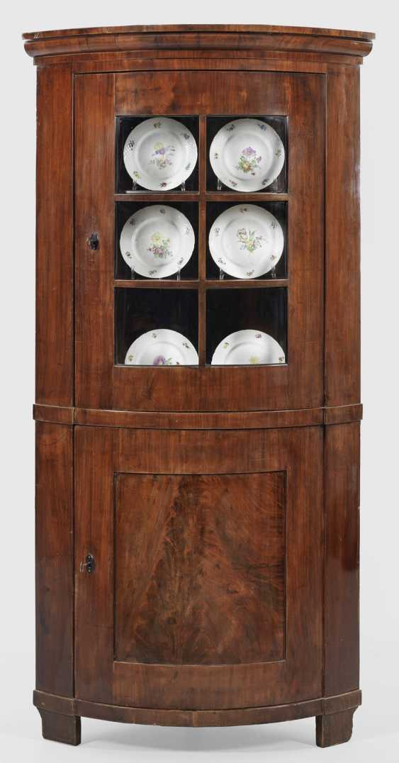 Large Biedermeier Corner Display Case Cabinet Auction Catalog