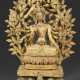 Tibeto-chinesische Figur des Bodhisattva Manjushri - photo 1