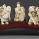 Sieben Elfenbein Netsuke von daoistischen Gottheiten - photo 1