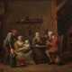 Flamand (David Teniers d. J., Anvers 1610 - 1690 Bruxelles, Rayon?). Flamand, 17. Siècle (David Teniers d. J., Anvers 1610 - 1690 Bruxelles, Rayon?). Bauernfamilie in der Küche - photo 1