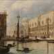 Italien (?). Italien (?), 18. Jahrhundert. Venedig - Blick auf den Dogenpalast und San Marco - Foto 1