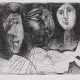 Picasso, Pablo. Picasso, Pablo. Autoportrait, avec deux femmes, - Foto 1