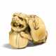 Netsuke: Shishi mit Ball - photo 1