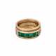 Ring mit 4 Smaragdcarrés zusammen ca. 1,2 ct, - фото 1