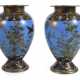Paar Cloisonne-Vasen, Gräser - фото 1