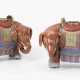 1 Paar Famille rose Elefanten-Vasen - photo 1