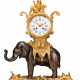 Elefantenpendule mit Uhr im Howdah - Foto 1