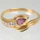 Turmalin Ring mit Diamant - Gelbgold 333 - Foto 1