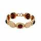 Armband mit 5 Granatcabochons, - Foto 1