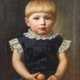 BERGER, C. (Maler/in 19. Jahrhundert), "Blondes Kleinkind mit Apfel", - photo 1