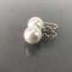 Elegante Ohrhänger: Große runde Perle in weiß-rosé. Silber. - photo 1