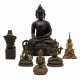 Sechs buddhistische Figurendarstellungen aus Metall. - Foto 1