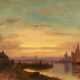 Hoen, Cornelis Pieter t'. Flussmündung im Abendlicht - фото 1