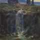 Rabes, Max Friedrich. Italienische Landschaft mit Zypressen und Wasserfall - Foto 1