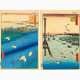 Utagawa, Hiroshige I.. Zwei Holzschnitte - Foto 1