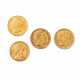 Belgien/Italien/GOLD - 3 x 20 Francs + 1 x 20 Lire, - фото 1