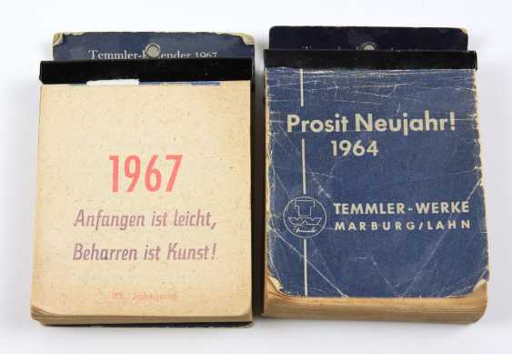Auktion: 2 Kalender Temmler- Werke 1964/67 — online kaufen 