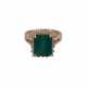 Ring mit transluzentem Smaragd ca. 5,5 ct - фото 1