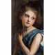 KOLITZ, LOUIS (Tilsit 1845-1914 Berlin), "Portrait eines blonden Mädchens mit blauem Kleid", - photo 1