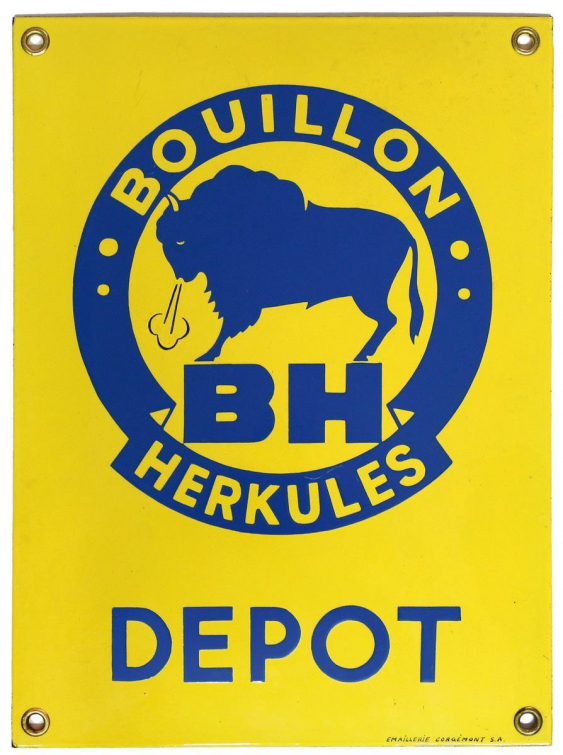 Enamel Sign Bouillon Hercules — catalog Book Auction 112 part 2