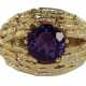 Damenring 14k Gelbgold Amethyst. - Foto 1