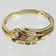 Farbstein Ring mit Brillanten - Gelbgold 585 - Foto 1