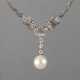 Collier mit Perle und Brillanten - photo 1