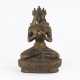 Bronze Buddha mit der Handhaltung 'Drehen des Rades' - photo 1