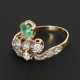 Jugendstil-Ring mit Smaragd und Diamanten - photo 1