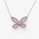 Shorty-Collier "Schmetterling" mit natürlichen Pink und Purple-Pink Diamanten sowie weißen Brillanten - Foto 1