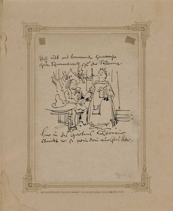 Kunstler Ak Wilhelm Busch Maler Klecksel Ach Reines Gluck