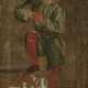Italien (?), 17. Jahrhundert. Mann mit Strohkorb und Gefäßen - Foto 1