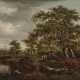 Niederlande (?), 17./18. Jahrhundert. Baumlandschaft mit Figurenstaffage - фото 1