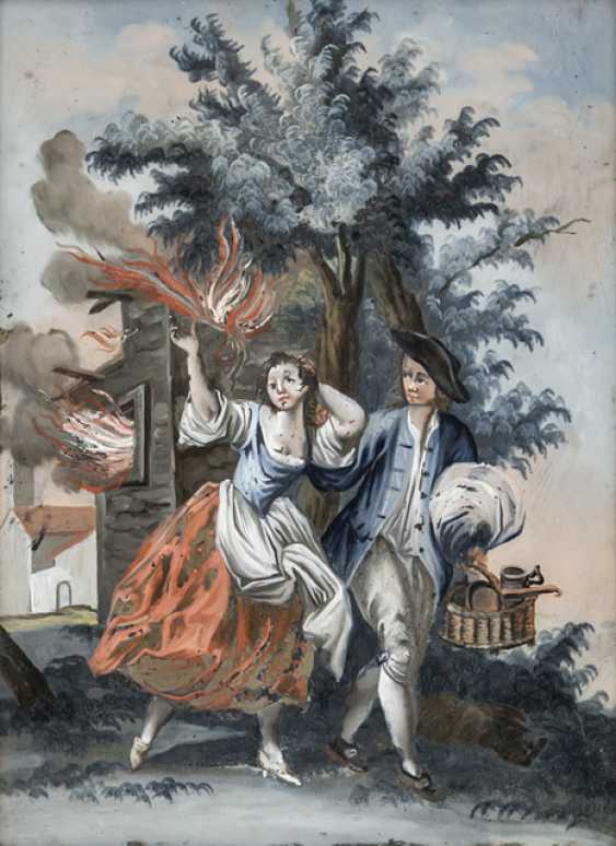 Auction Behind Glass Painting The Element Of Fire Buy Online