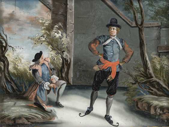 Auction Behind Glass Painting Ice Skate Runner Buy Online